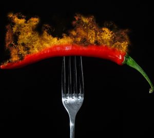 Chilischoten bei Hitze