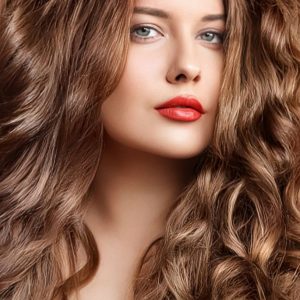 schön glänzende Haare