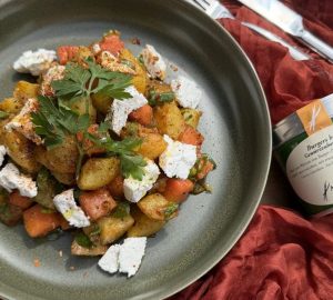 Kartoffelsalat mit Wassermelone