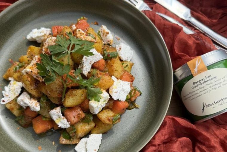 Kartoffelsalat mit Wassermelone
